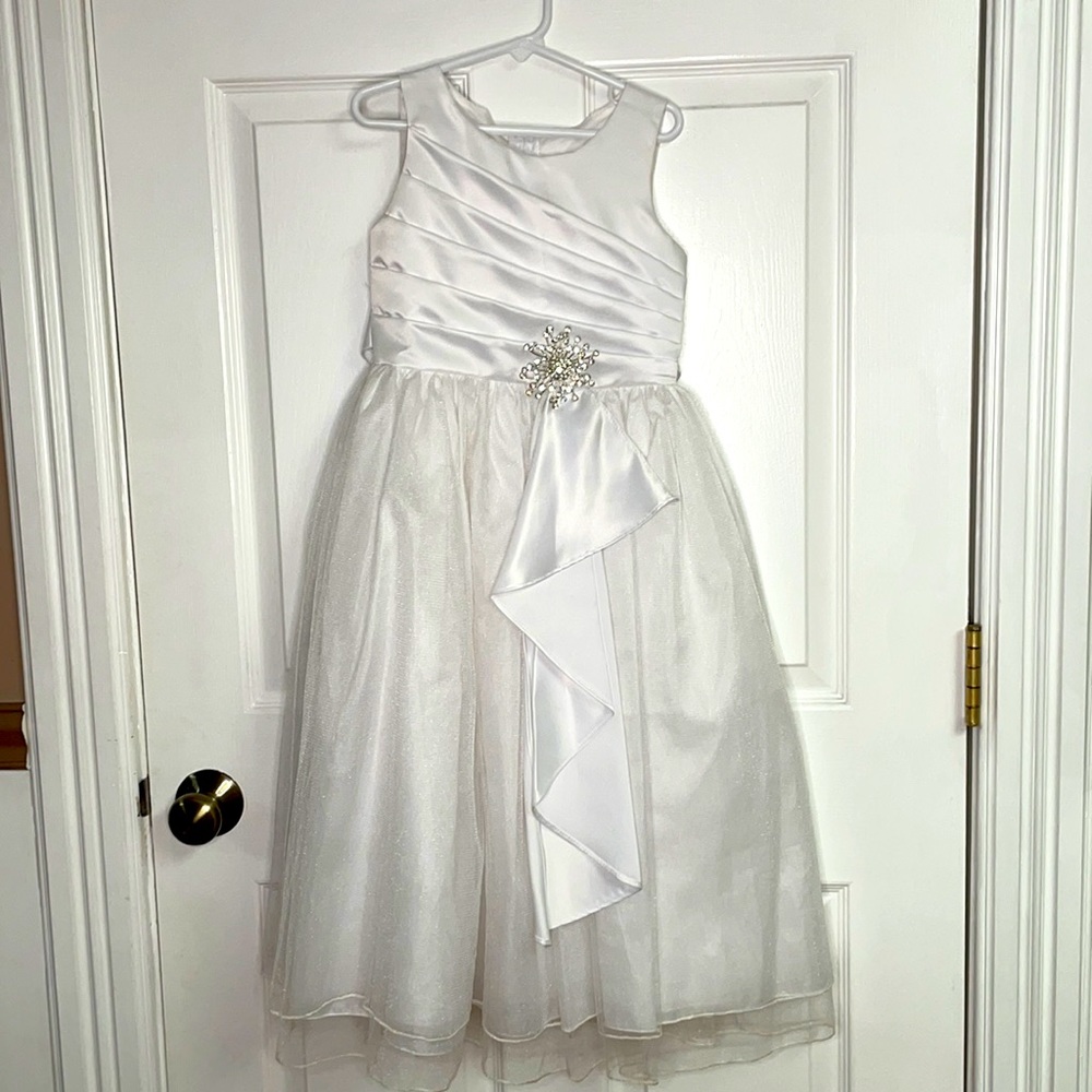 Chic Baby Double Layer Dress - White Size 6